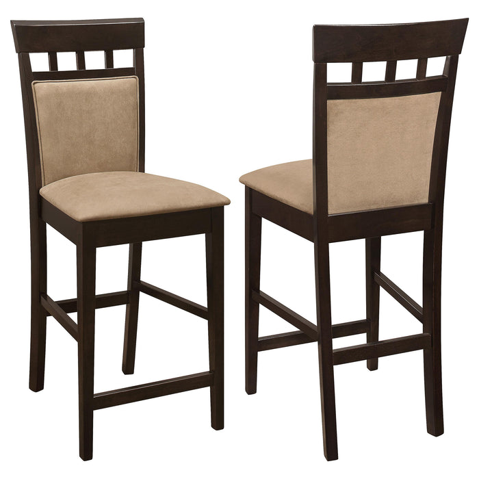 Gabriel Upholstered Counter Height Stools Cappuccino and Beige (Set of 2) - Orbit Furniture (Richmond,BC)