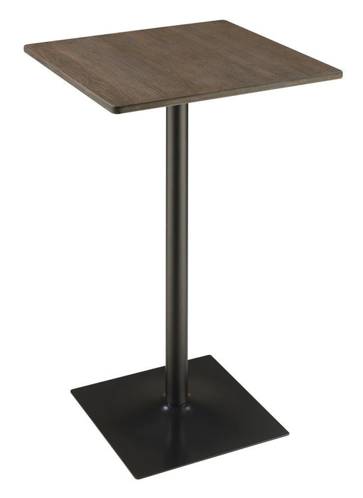 Cavalier Square Bar Table Dark Elm and Matte Black - Orbit Furniture (Richmond,BC)