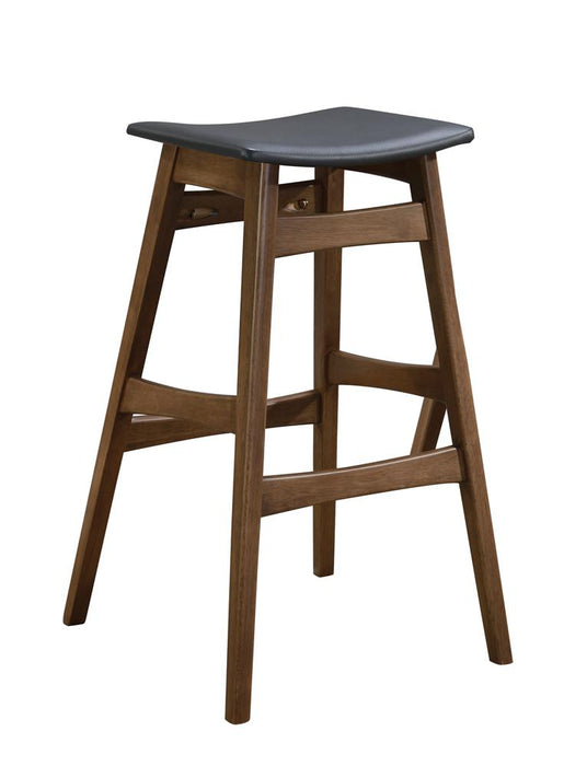 Finnick Tapered Legs Bar Stools Dark Grey and Walnut (Set of 2) - Orbit Furniture (Richmond,BC)