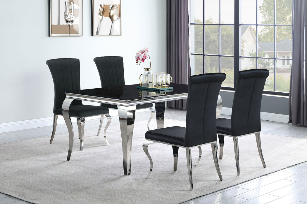 Carone 5 Pc Dining Sets Black - Orbit Furniture (Richmond,BC)