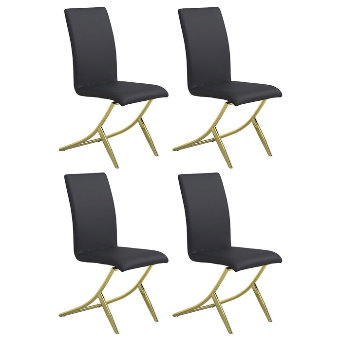Carmelia Upholstered Side Chairs Black (Set of 4) - Orbit Furniture (Richmond,BC)