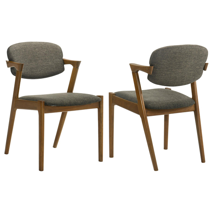 Malone Dining Side Chairs Grey and Dark Walnut (Set of 2) - Orbit Furniture (Richmond,BC)