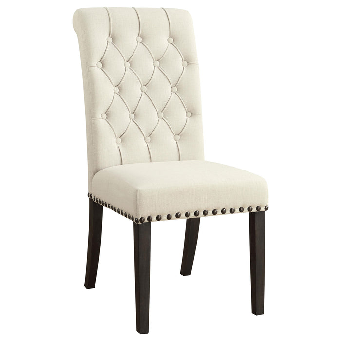 Alana Upholstered Side Chairs Beige and Smokey Black (Set of 2) - Orbit Furniture (Richmond,BC)