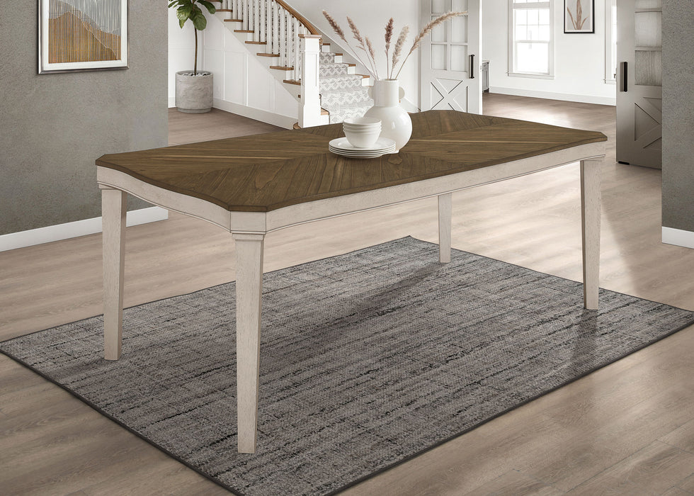 Ronnie Starburst Dining Table Nutmeg and Rustic Cream - Orbit Furniture (Richmond,BC)