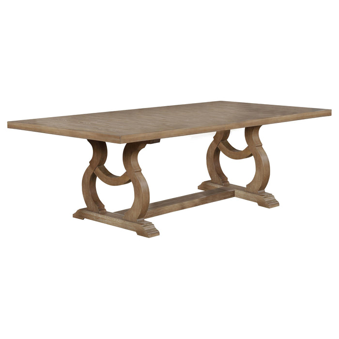 Brockway Trestle Dining Table Barley Brown - Orbit Furniture (Richmond,BC)