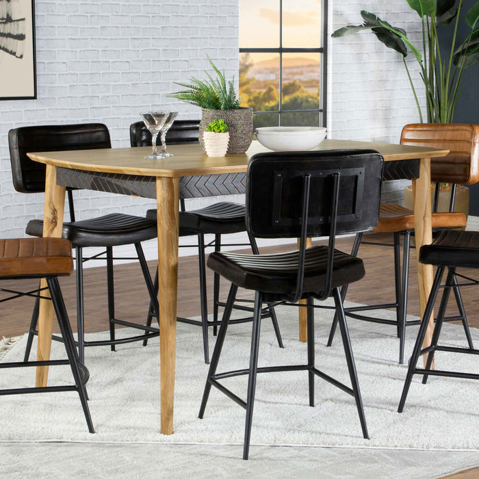 Partridge Rectangular Counter Height Table Natural Sheesham - Orbit Furniture (Richmond,BC)