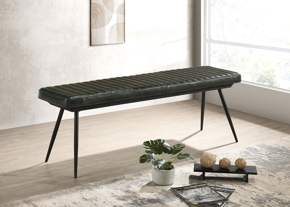 Partridge Cushion Bench Espresso and Black - Orbit Furniture (Richmond,BC)