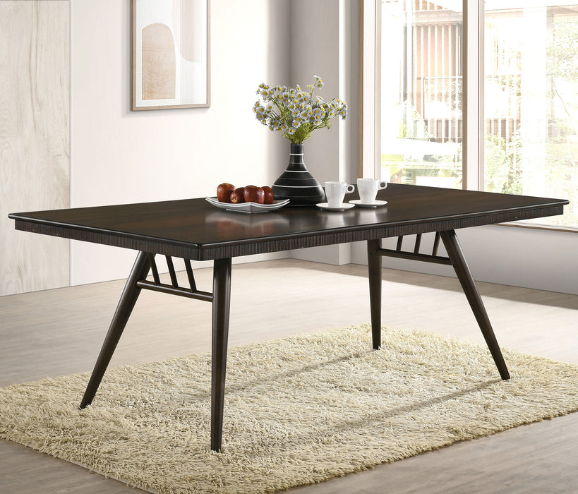 Wes Rectangular Dining Table Dark Walnut - Orbit Furniture (Richmond,BC)