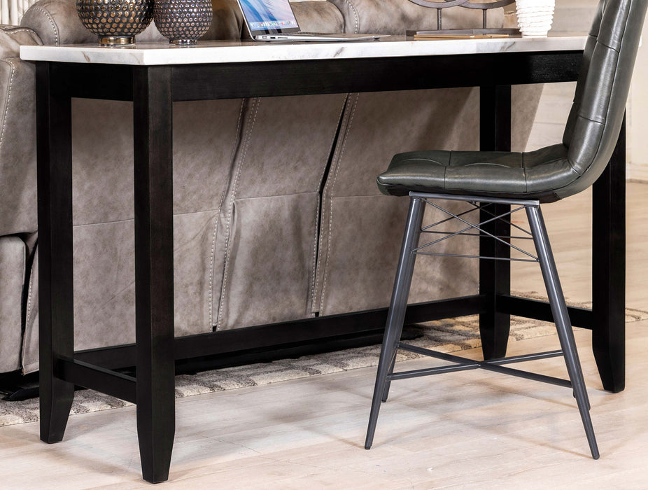 Toby Rectangular Marble Top Counter Height Table Espresso and White - Orbit Furniture (Richmond,BC)