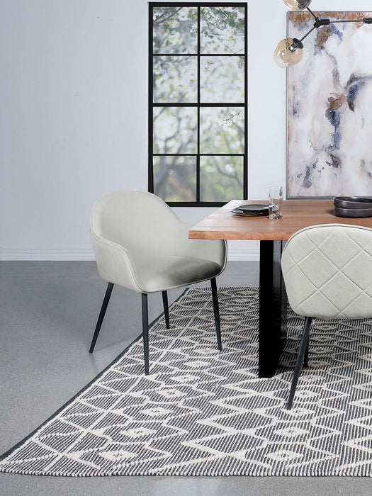 Emma Upholstered Dining Arm Chair (Set of 2) - Orbit Furniture (Richmond,BC)