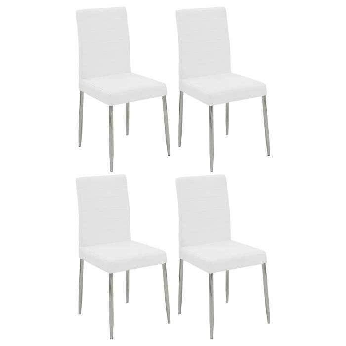 Maston Upholstered Dining Chairs White (Set of 4) - Orbit Furniture (Richmond,BC)
