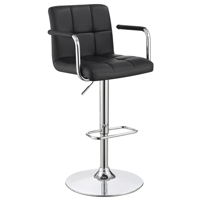 Palomar Adjustable Height Bar Stool Black and Chrome - Orbit Furniture (Richmond,BC)