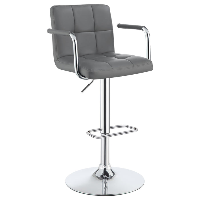 Palomar Adjustable Height Bar Stool Grey and Chrome - Orbit Furniture (Richmond,BC)