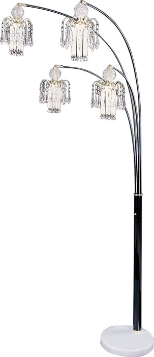 Maisel Floor Lamp with 4 Staggered Shades Black - Orbit Furniture (Richmond,BC)