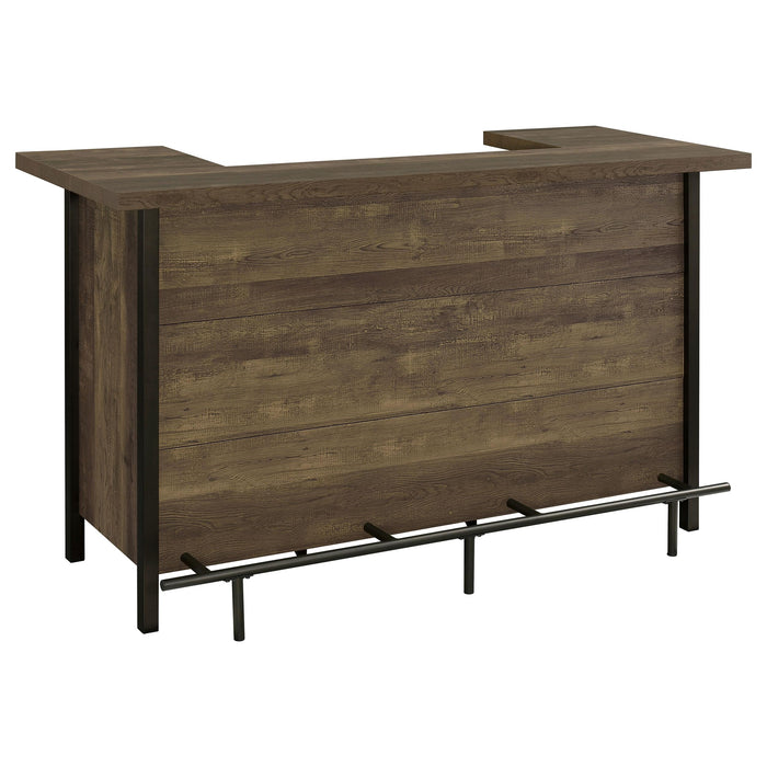 Bellemore Rectangular Storage Bar Unit Rustic Oak - Orbit Furniture (Richmond,BC)