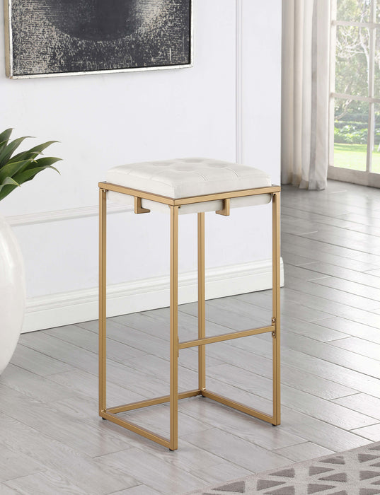 Nadia Square Padded Seat Bar Stool (Set of 2) - Orbit Furniture (Richmond,BC)