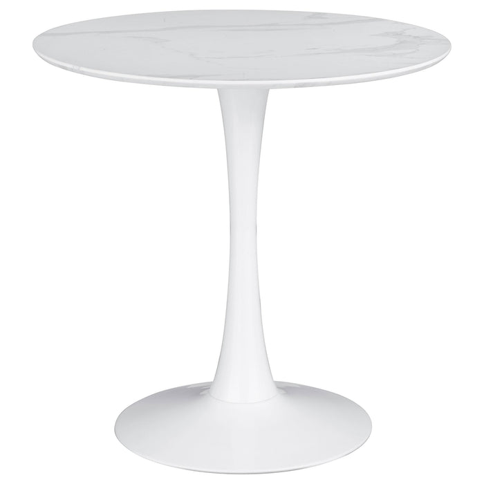 Arkell 30-inch Round Pedestal Dining Table White - Orbit Furniture (Richmond,BC)