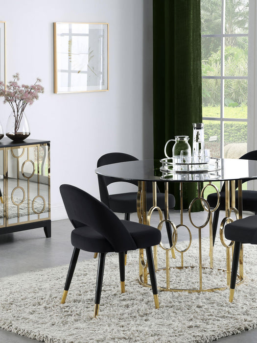 Lindsey Arched Back Upholstered Side Chairs Black (Set of 2) - Orbit Furniture (Richmond,BC)