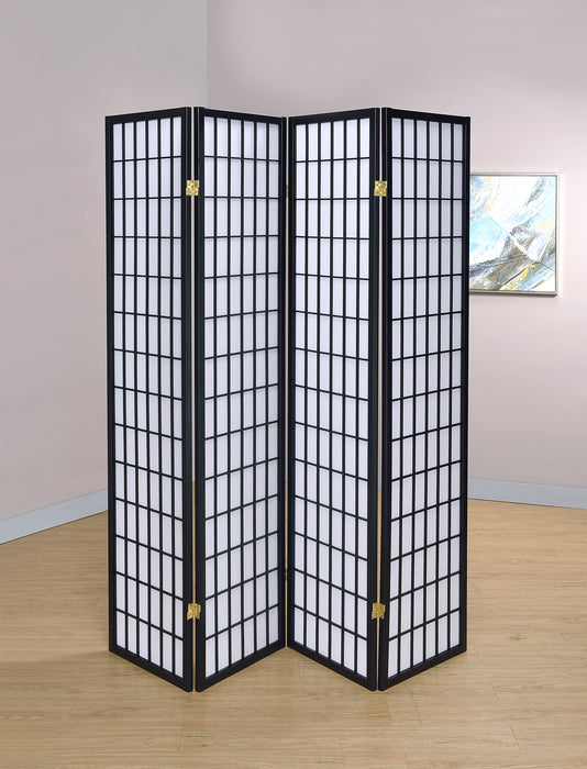 Roberto 4-panel Folding Screen Black and White - Orbit Furniture (Richmond,BC)
