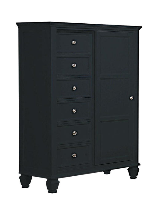 Sandy Beach Door Chest with Concealed Storage Black - Orbit Furniture (Richmond,BC)