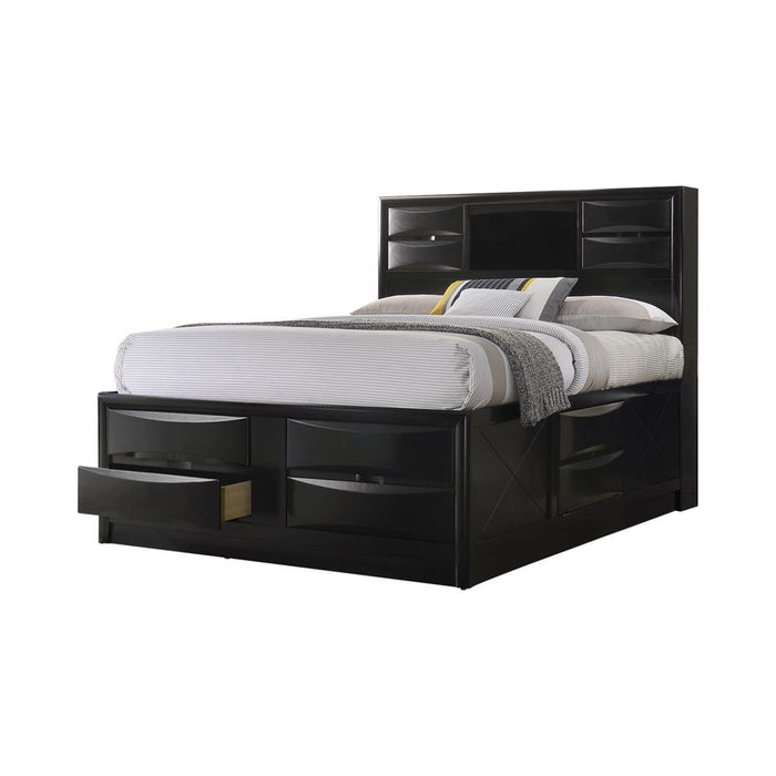 Briana Queen Platform Storage Bed Black - Orbit Furniture (Richmond,BC)