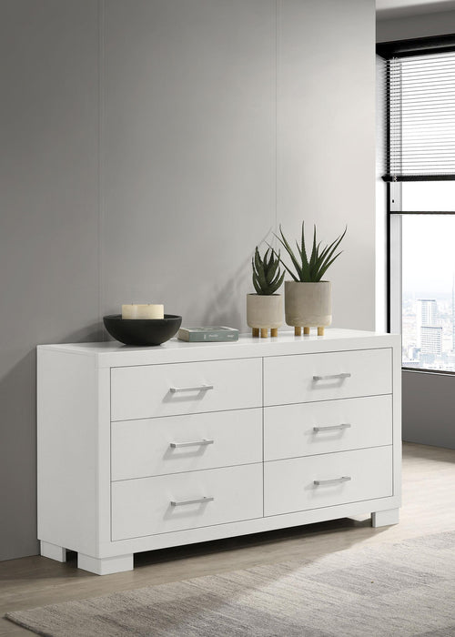 Jessica 6-drawer Dresser White - Orbit Furniture (Richmond,BC)