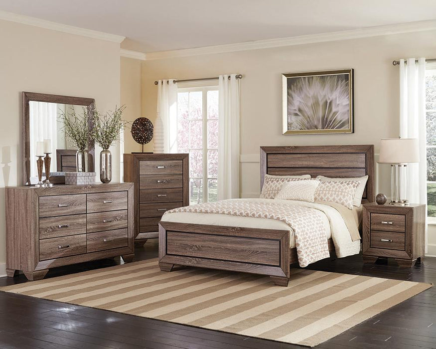 Kauffman Bedroom Set with High Straight Headboard - Orbit Furniture (Richmond,BC)