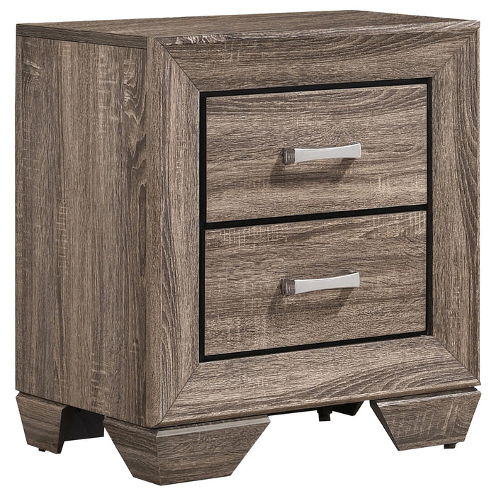 Kauffman 2-drawer Nightstand Washed Taupe - Orbit Furniture (Richmond,BC)