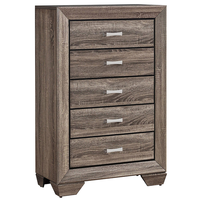 Kauffman 5-drawer Chest Washed Taupe - Orbit Furniture (Richmond,BC)