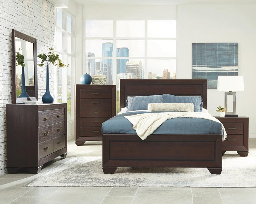 Kauffman Bedroom Set with High Straight Headboard - Orbit Furniture (Richmond,BC)