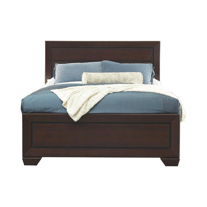 Kauffman California King, Eastren King, & Queen Panel Bed Dark Cocoa - Orbit Furniture (Richmond,BC)