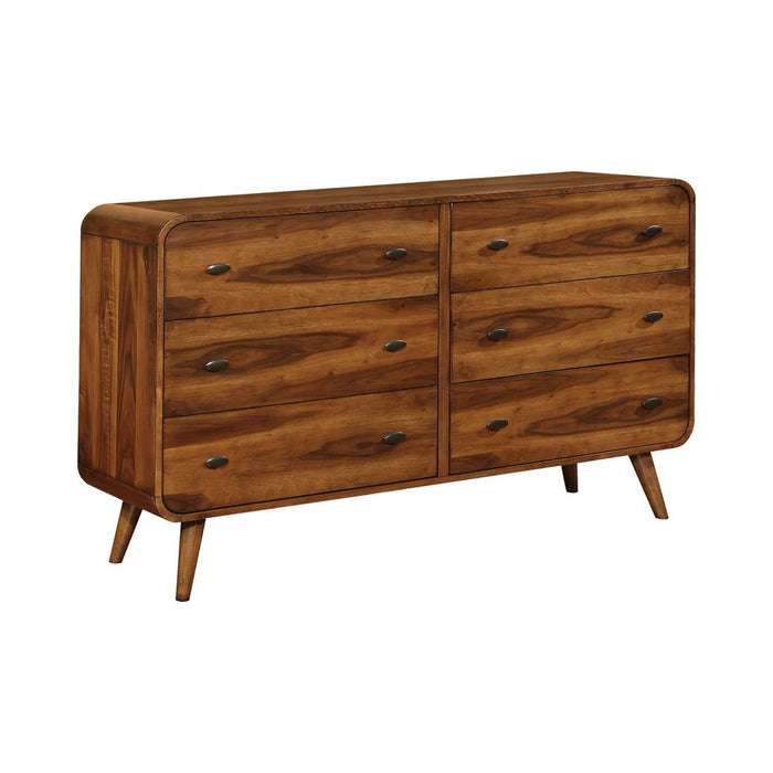 Robyn 6-drawer Dresser Dark Walnut - Orbit Furniture (Richmond,BC)