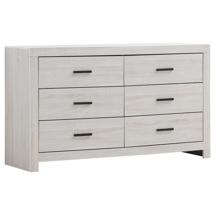 Brantford 6-drawer Dresser Coastal White - Orbit Furniture (Richmond,BC)