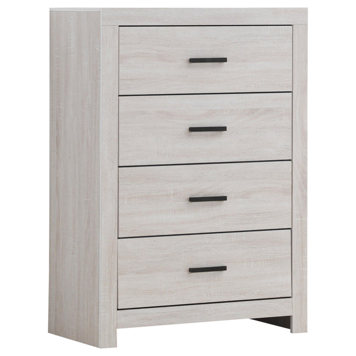Brantford 4-drawer Chest Coastal White - Orbit Furniture (Richmond,BC)