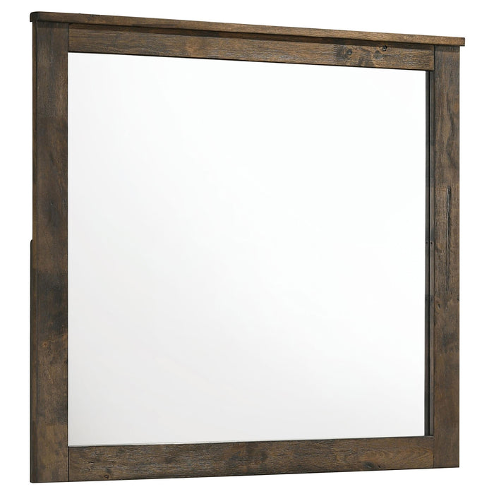 Woodmont Rectangle Dresser Mirror Rustic Golden Brown - Orbit Furniture (Richmond,BC)