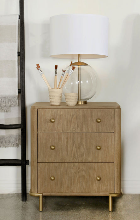 Arini 3-drawer Nightstand with Dual USB Ports Sand Wash - Orbit Furniture (Richmond,BC)