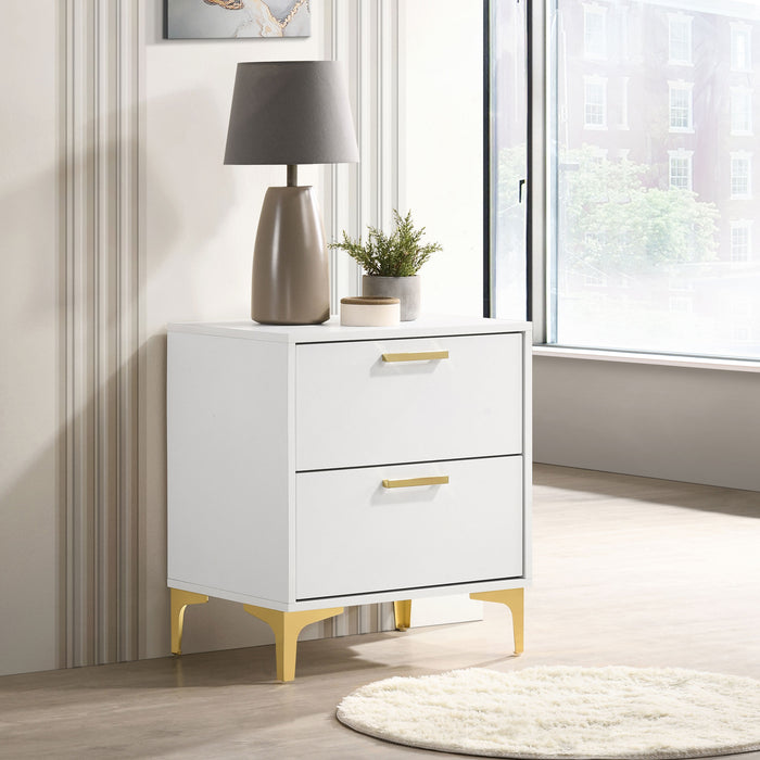 Kendall 2-drawer Nightstand White - Orbit Furniture (Richmond,BC)