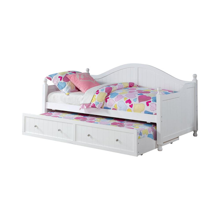 Julie Ann Twin Daybed with Trundle White - Orbit Furniture (Richmond,BC)