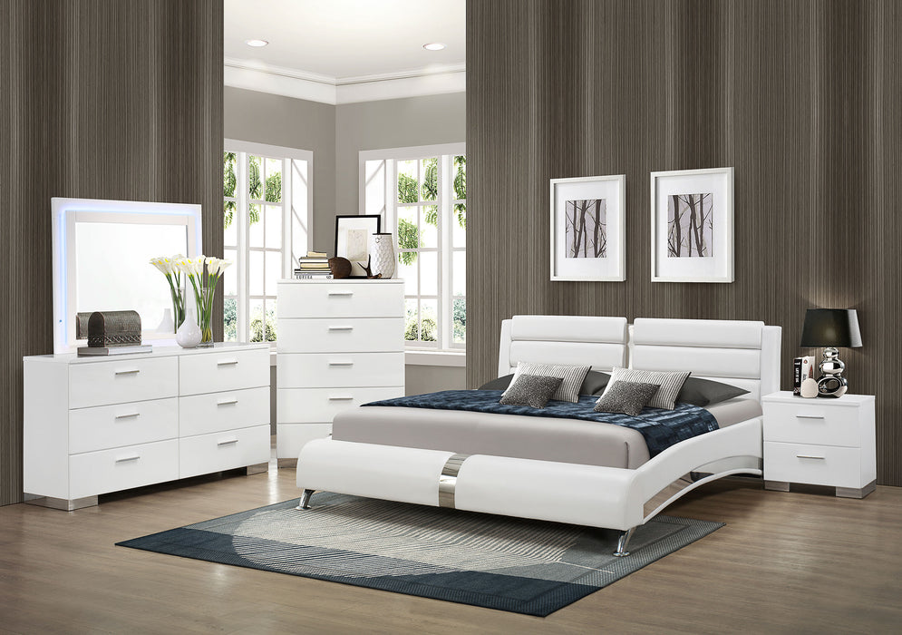 Jeremaine 5 Pc Bedroom Sets White - Orbit Furniture (Richmond,BC)