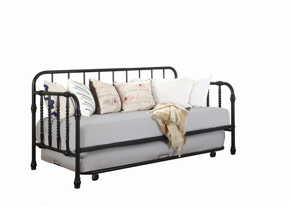 Marina Twin Metal Daybed with Trundle Black - Orbit Furniture (Richmond,BC)