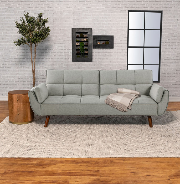 Caufield Upholstered Buscuit Tufted Covertible Sofa Bed Grey - Orbit Furniture (Richmond,BC)