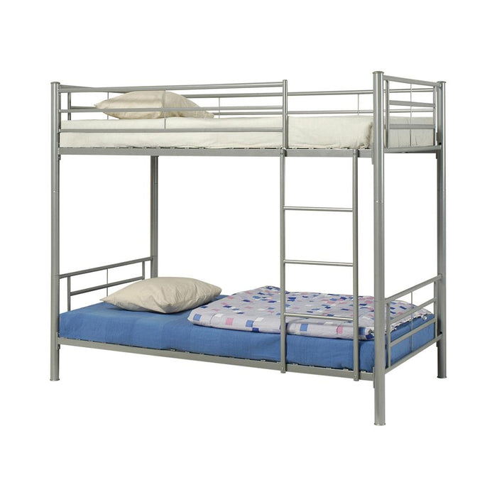 Hayward Twin Over Twin Bunk Bed Silver - Orbit Furniture (Richmond,BC)
