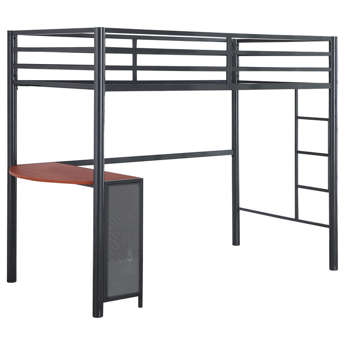 Fisher Twin Workstation Loft Bed Gunmetal - Orbit Furniture (Richmond,BC)