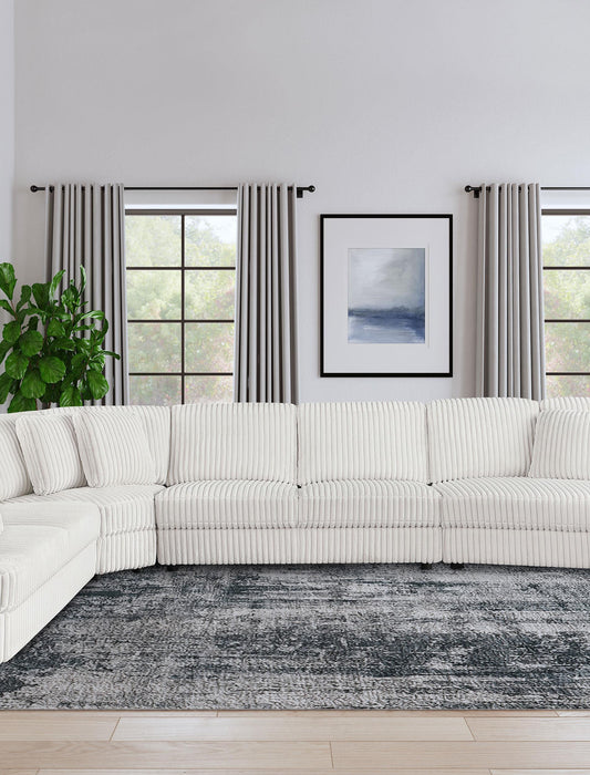 Emberson Upholstered Armless Loveseat Ivory - Orbit Furniture (Richmond,BC)