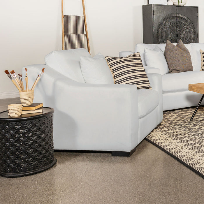 Ashlyn Upholstered Sloped Arms Chair White - Orbit Furniture (Richmond,BC)