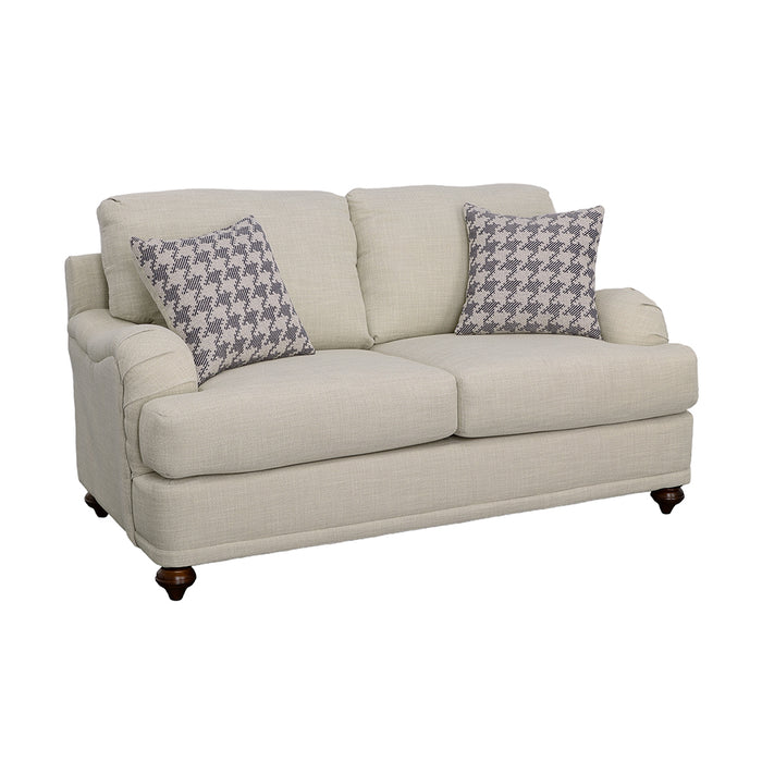 Glenn Recessed Arms Loveseat Light Grey - Orbit Furniture (Richmond,BC)