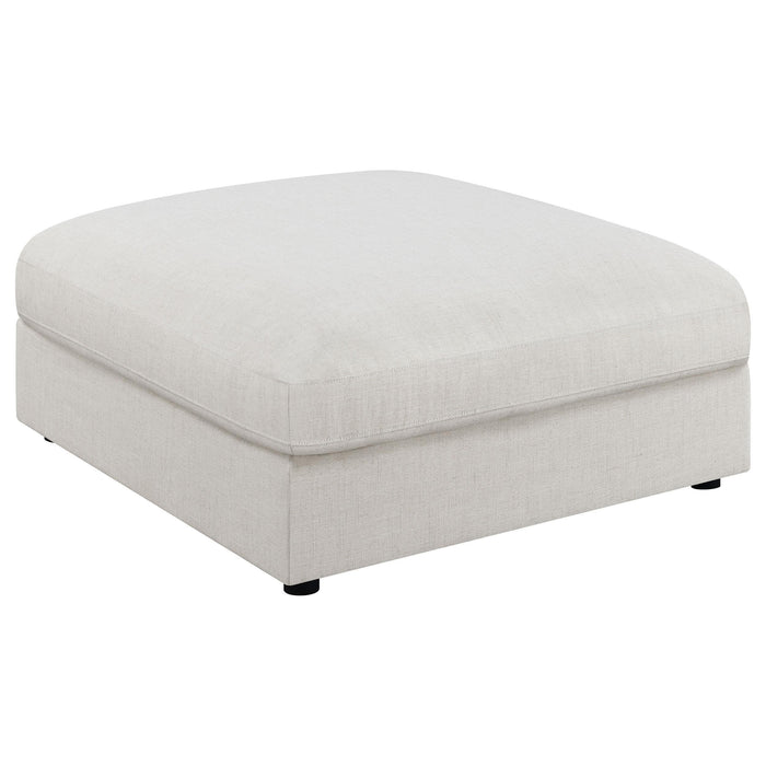Serene Upholstered Rectangular Ottoman Beige - Orbit Furniture (Richmond,BC)