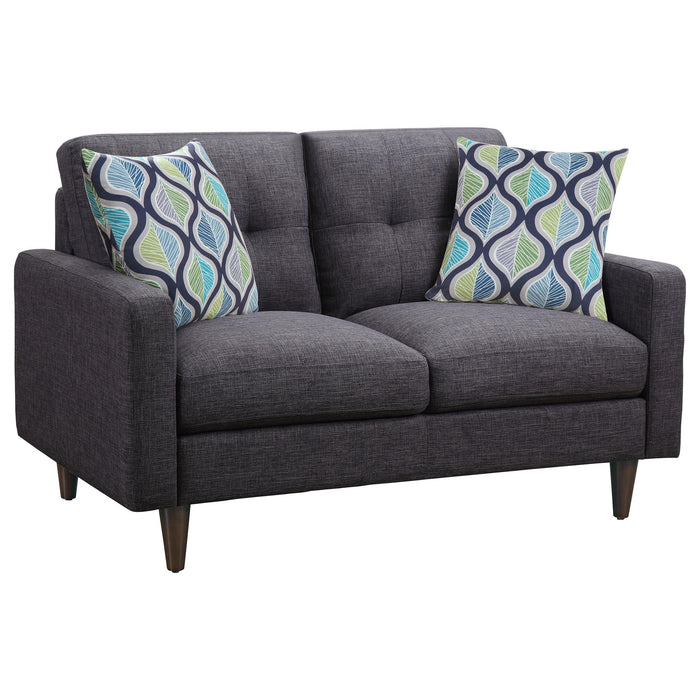 Watsonville Tufted Back Loveseat Grey - Orbit Furniture (Richmond,BC)