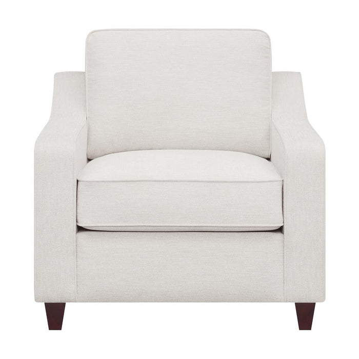 Christine Upholstered Cushion Back Chair Beige - Orbit Furniture (Richmond,BC)