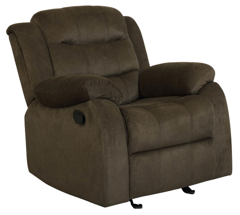 Rodman Upholstered Glider Recliner Chocolate - Orbit Furniture (Richmond,BC)